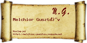 Melchior Gusztáv névjegykártya